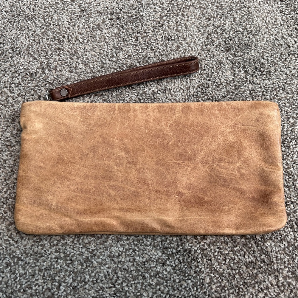 New Rough and Tumble leather clutch